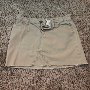 beige, jean skirt